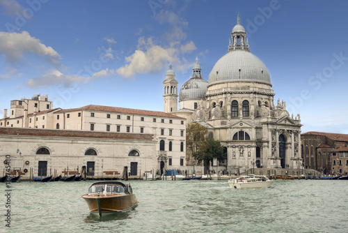 Kanał Grande i bazyliki Santa Maria della Salute, Wenecja, Włochy