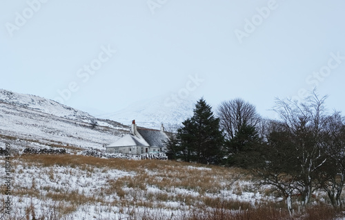 Winter Cottage & Snowy Hill photo