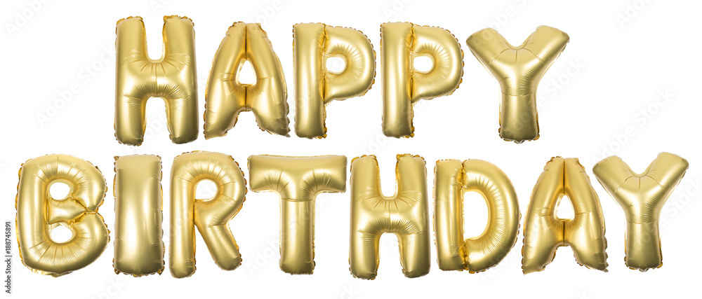 Golden Inflatable Happy Birthday Golden Inflatable Happy Birthday