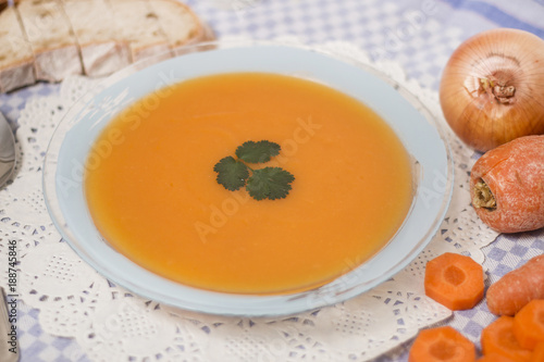 Homemade carrot soup
