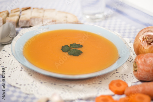 Homemade carrot soup