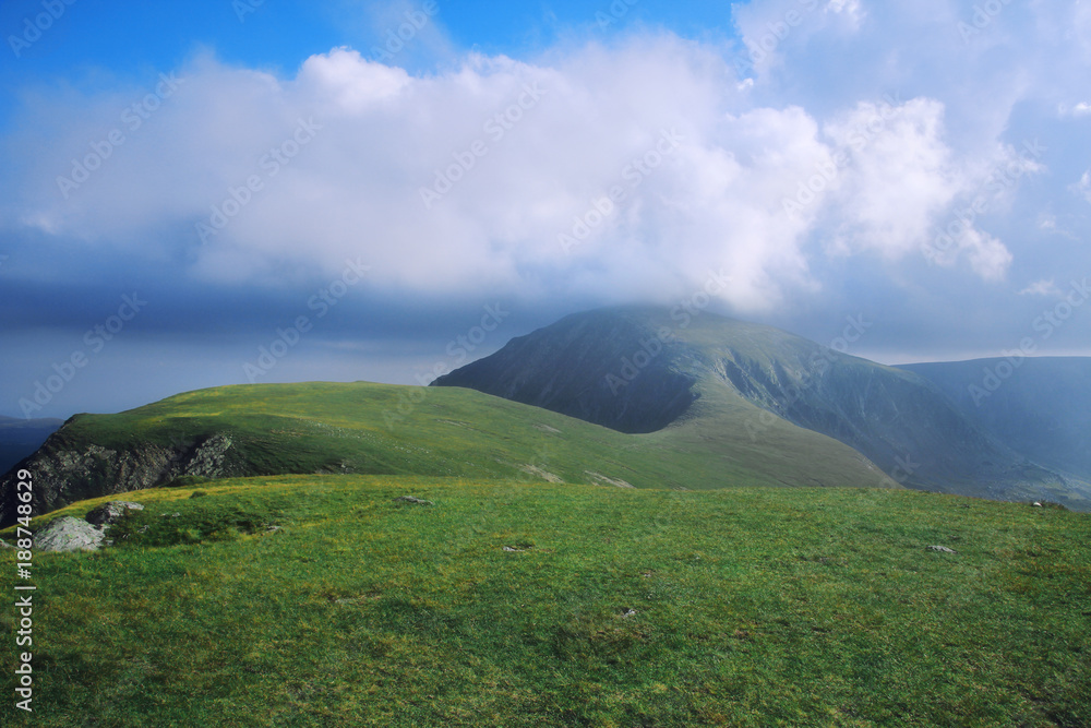 Fototapeta premium Green mountains in Romania