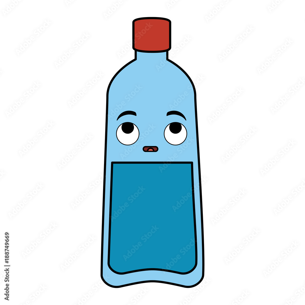 bottle water plastic kawaii character vector illustration design bottle water plastic kawaii character vector illustration design