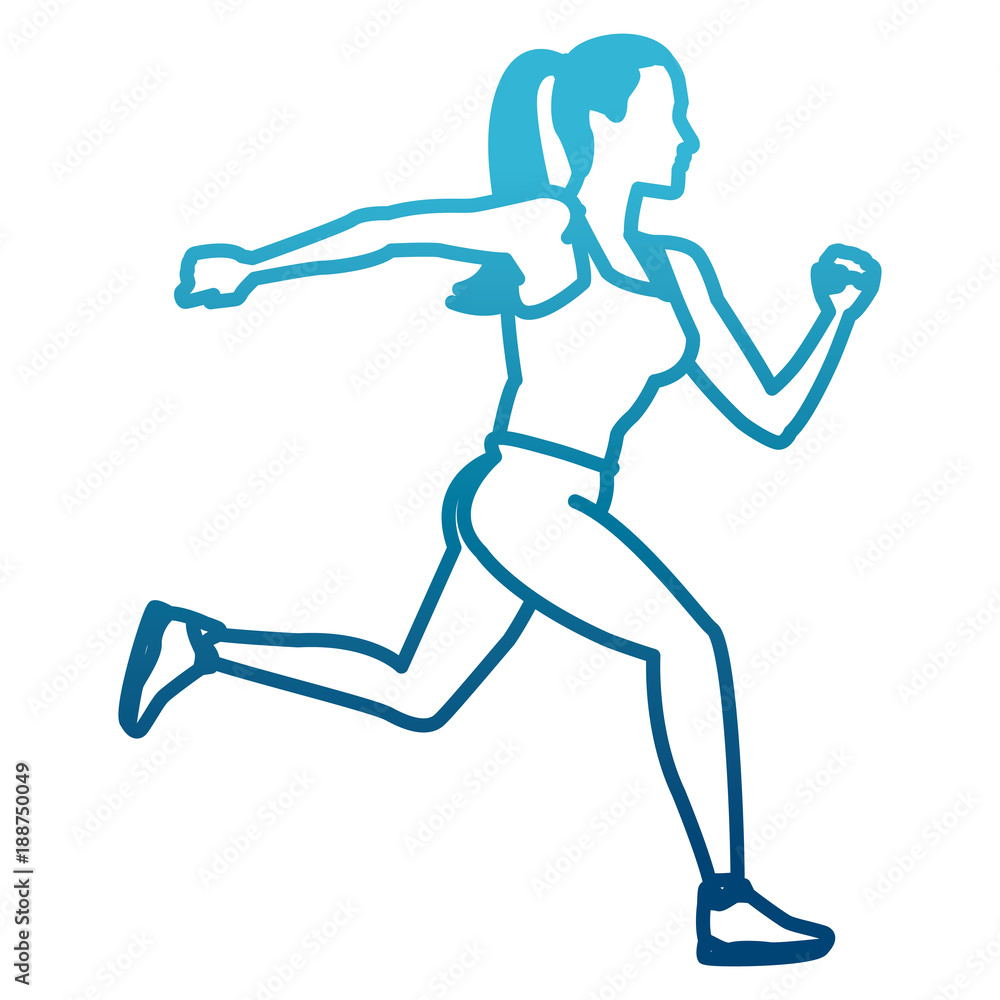 Fitness man running icon vector illustration graphic design