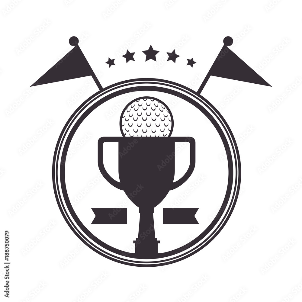 golf trophy cup championship award icon vector illustration design golf trophy cup championship award icon vector illustration design
