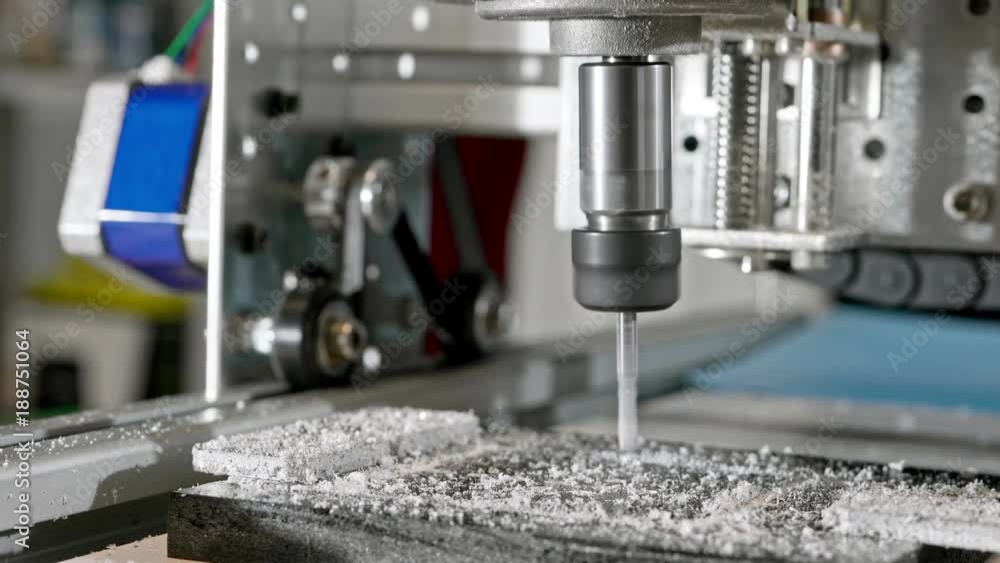CNC milling machine proceccing plastic detail.Cutting plastic modern processing technology. CNC milling machine proceccing plastic detail.Cutting plastic modern processing technology.