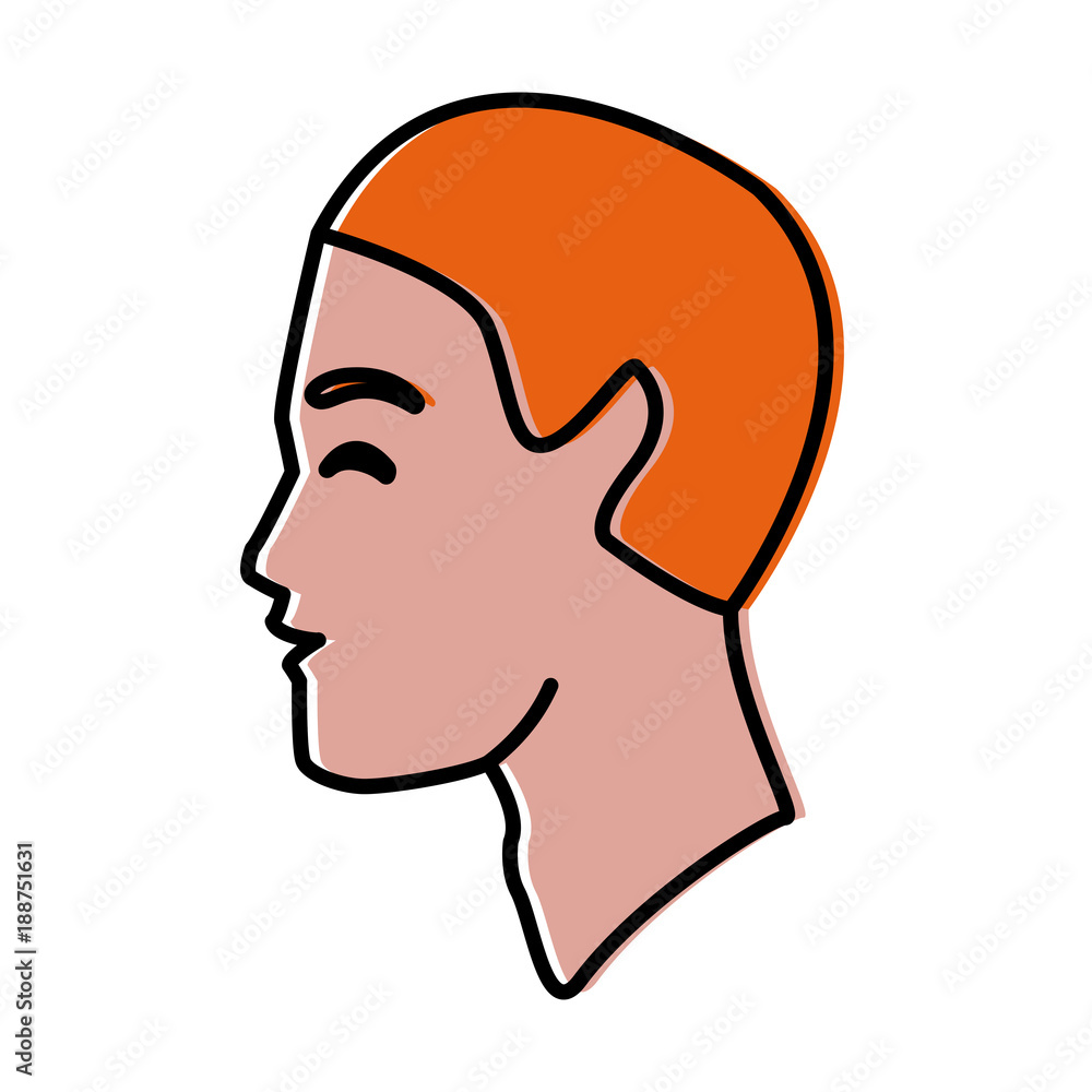 Man silhouette head icon vector illustration graphic design Man silhouette head icon vector illustration graphic design