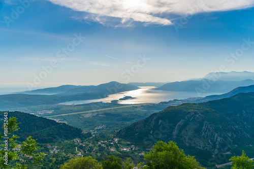 View from the high mountain to the airport in Tivat. © Sergej Ljashenko