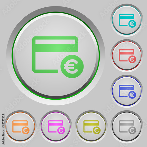 Euro credit card push buttons