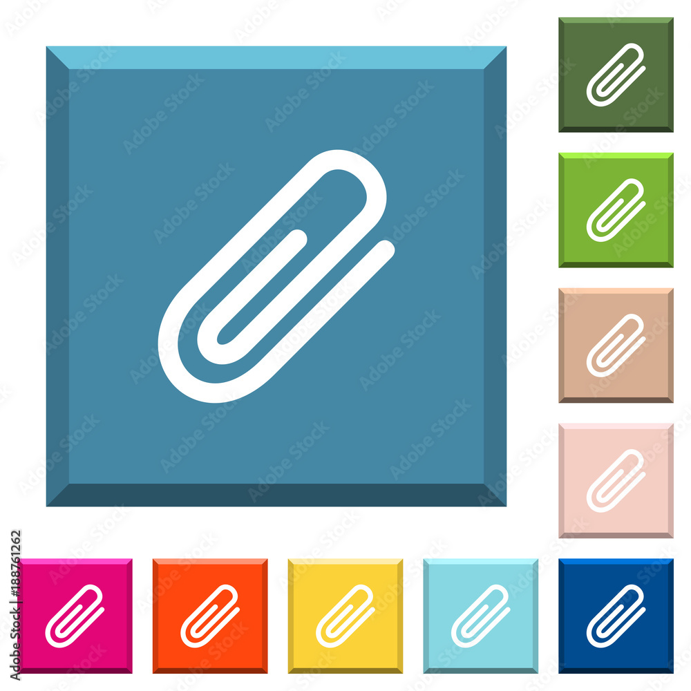 Attachment white icons on edged square buttons Attachment white icons on edged square buttons