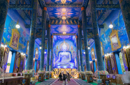 Blue Temple or Wat Rong Sua Ten is one of the landmark of Chiang Rai Province. This place is the popular attraction for Chiang Rai trip. photo