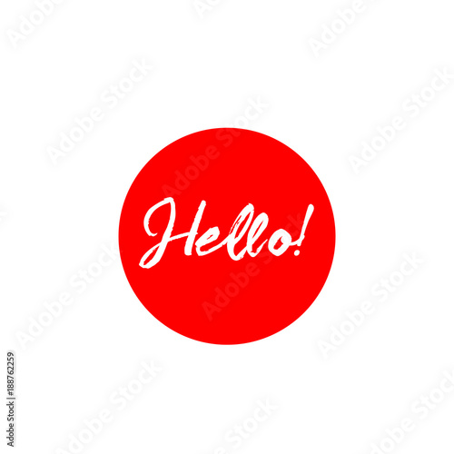 Hello Label Vector Template Design