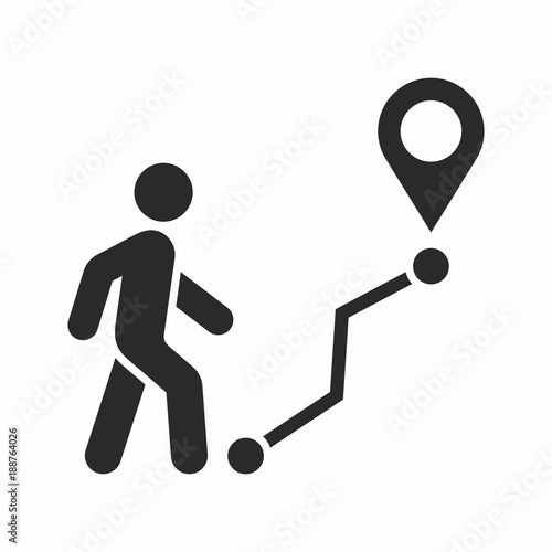Pedestrian route icon