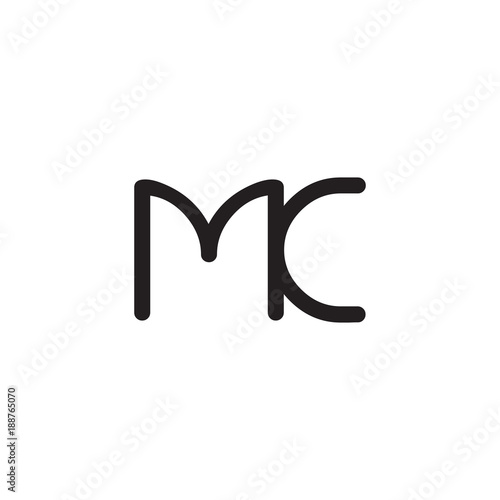initial letter rounded logo modern