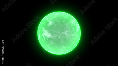 abstract energy ball science background green