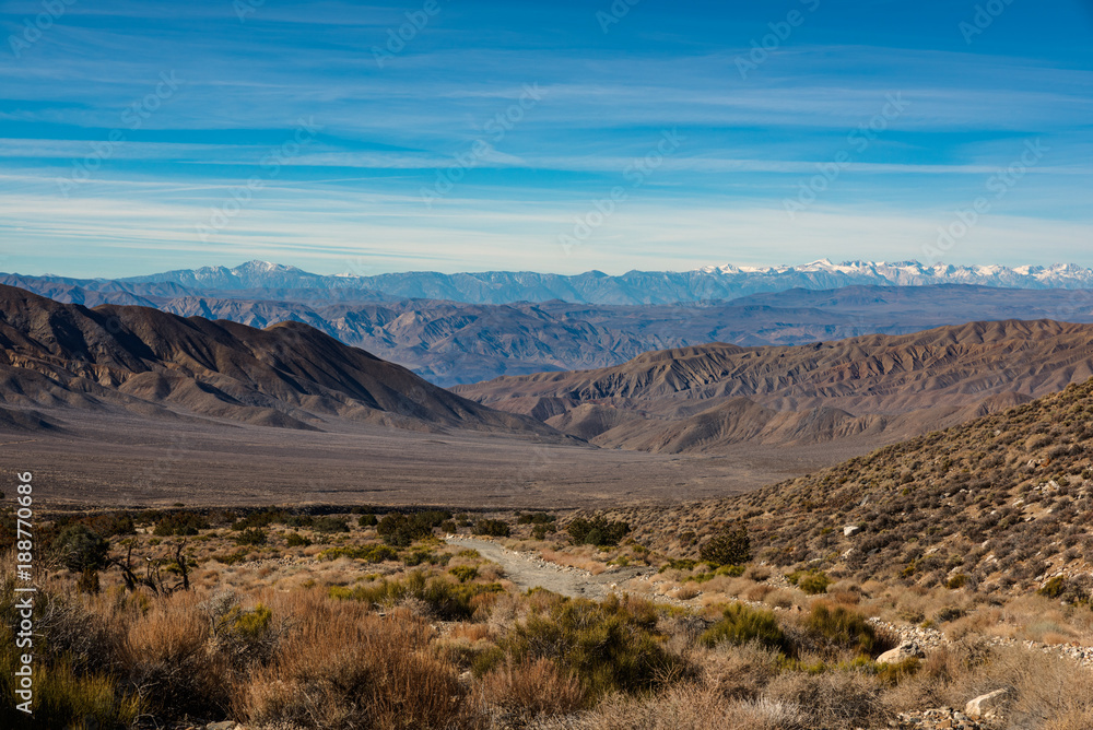 Death Valley National Park Landscape Mountains Panorama, California, United States