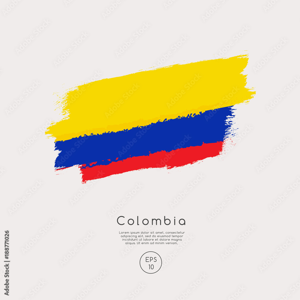 Obraz premium World Flag in Grunge Brush Stroke : Vector Illustration