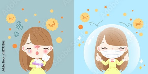 girl with hay fever