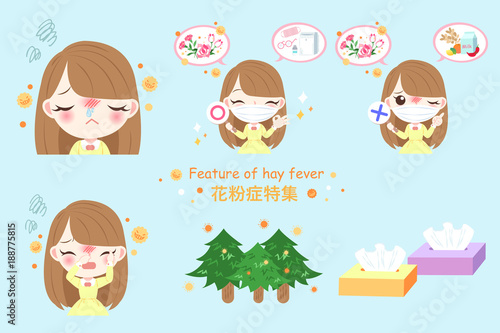 girl with hay fever