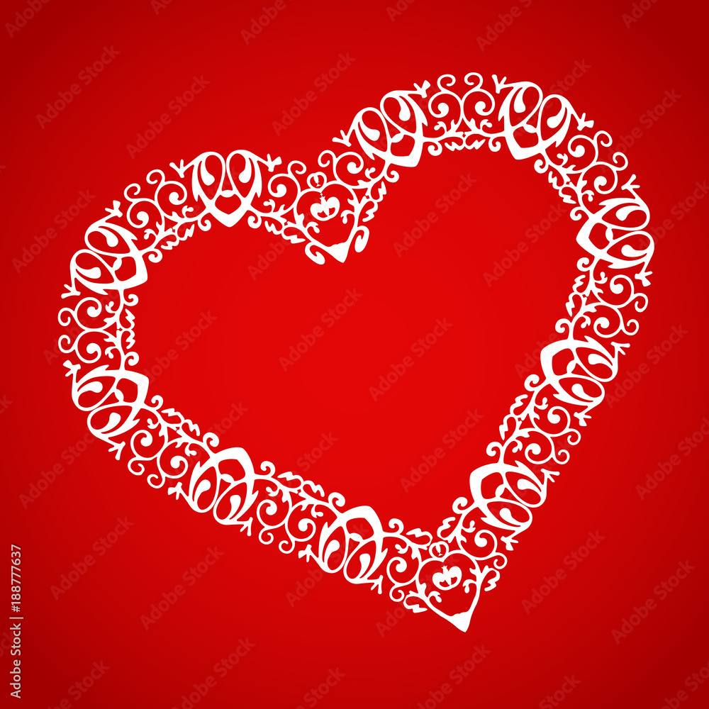 Ornament and elegant heart Ornament and elegant heart