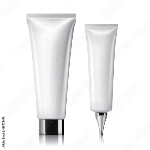 White cosmetic tube set