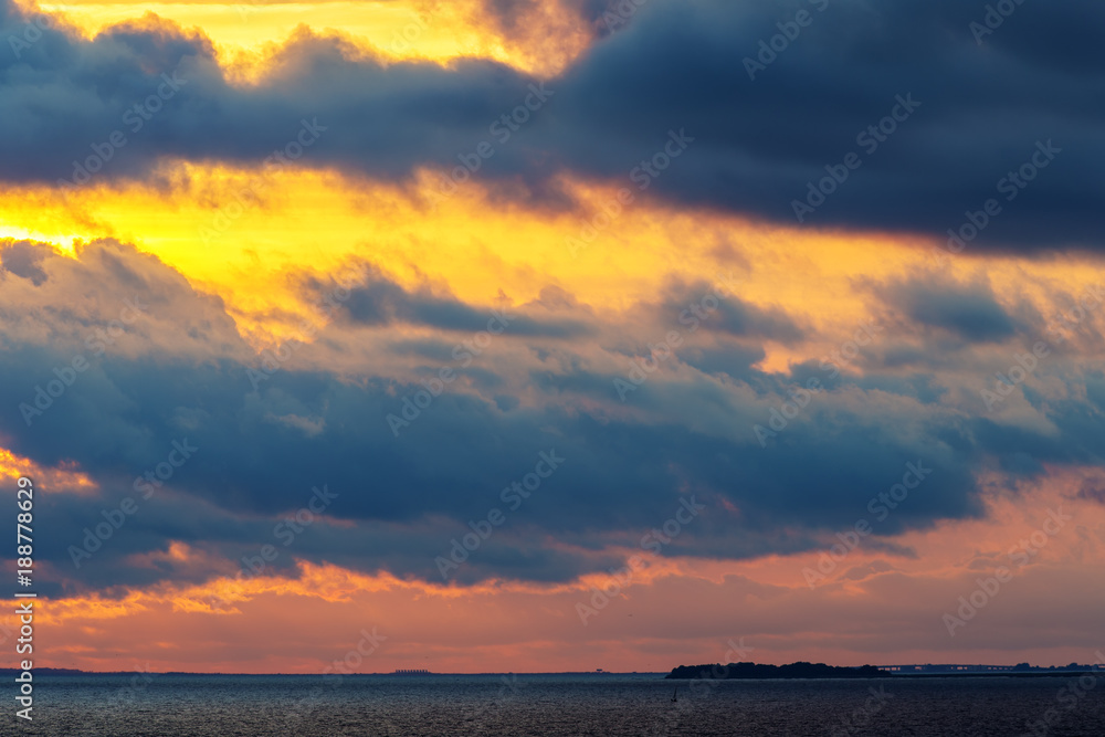 clouds over the sea