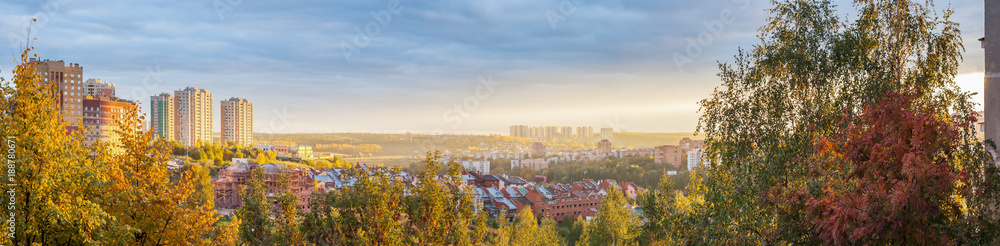 Panoramic view of residential buildings