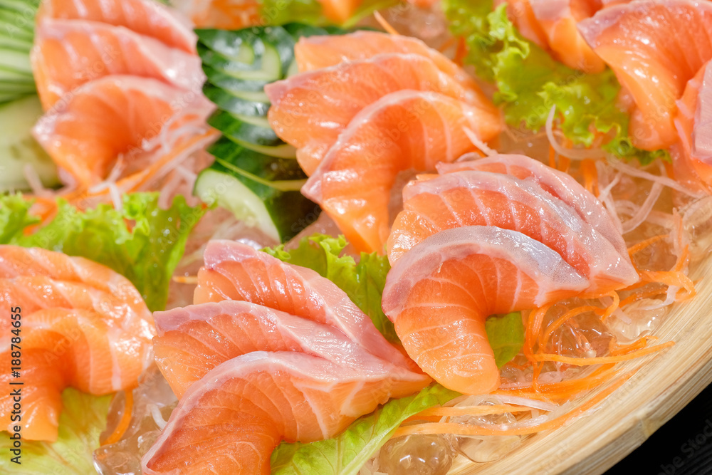 Japanese style food - Salmon Sashimi
