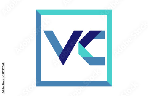 VC Square Ribbon Letter logo