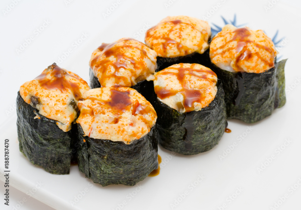 hot sushi rolls