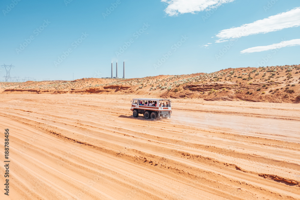 van in the desert adventure