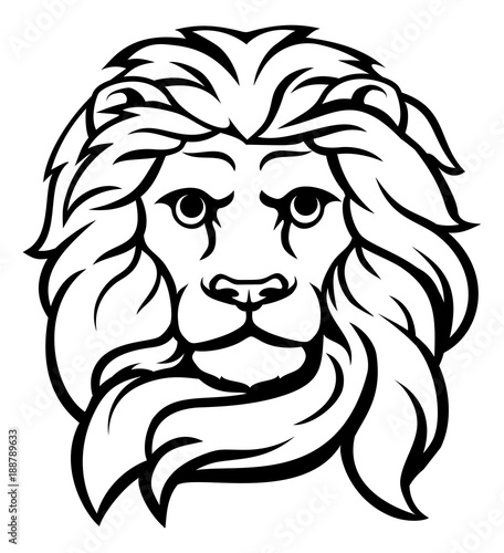 Fototapeta Naklejka Na Ścianę i Meble -  Noble Lion Head Concept