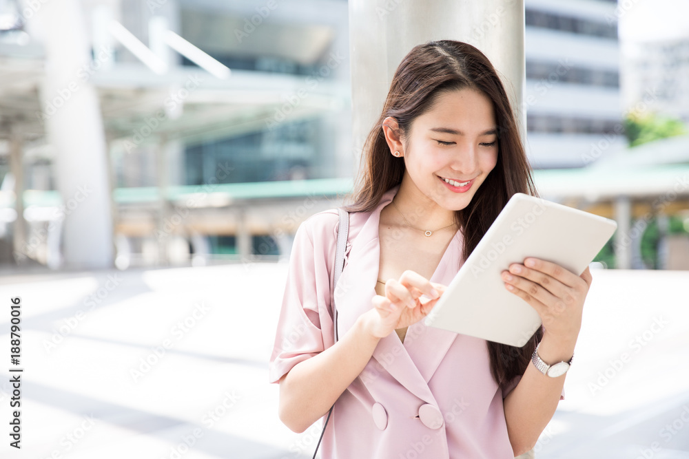 Young asian businesswoman outdoors Young asian businesswoman outdoors