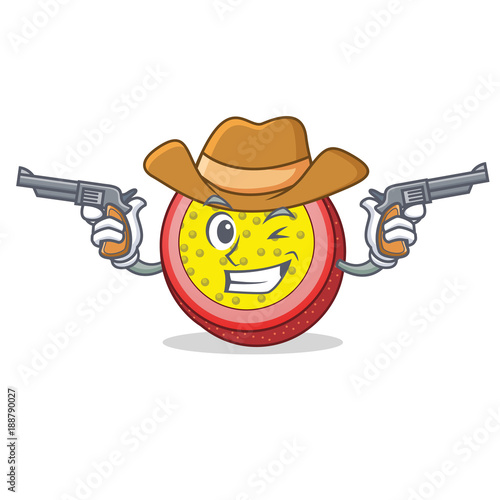 Cowboy passion fruit character cartoon