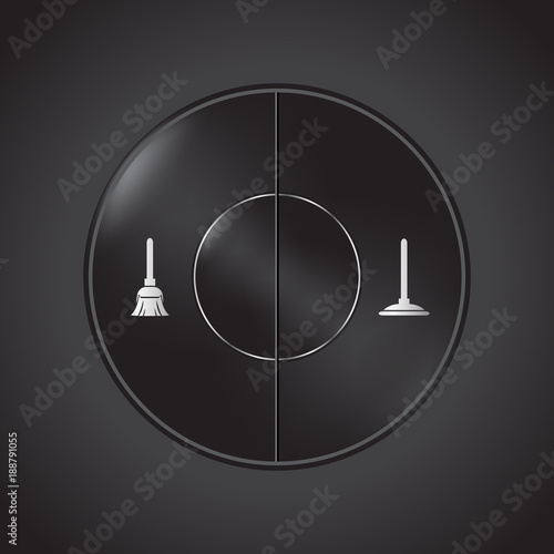 special cleanig button for cleaning machines