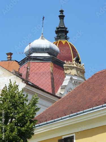 Towers and roofs in Pecs city, Hungar photo