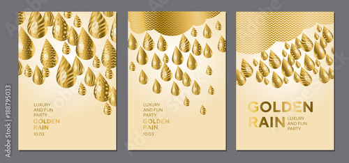 Abstract golden drop patter...