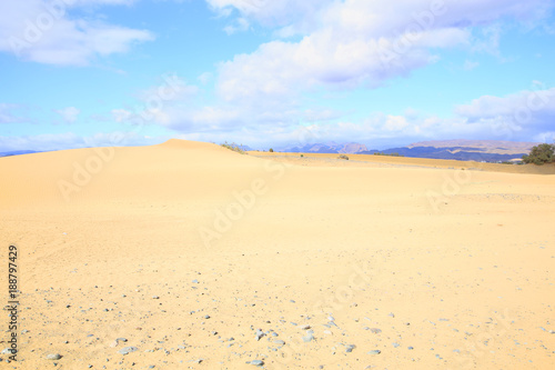 Sand dunes in Maspalomas on Gran Canaria Island, Canary Islands, Spain