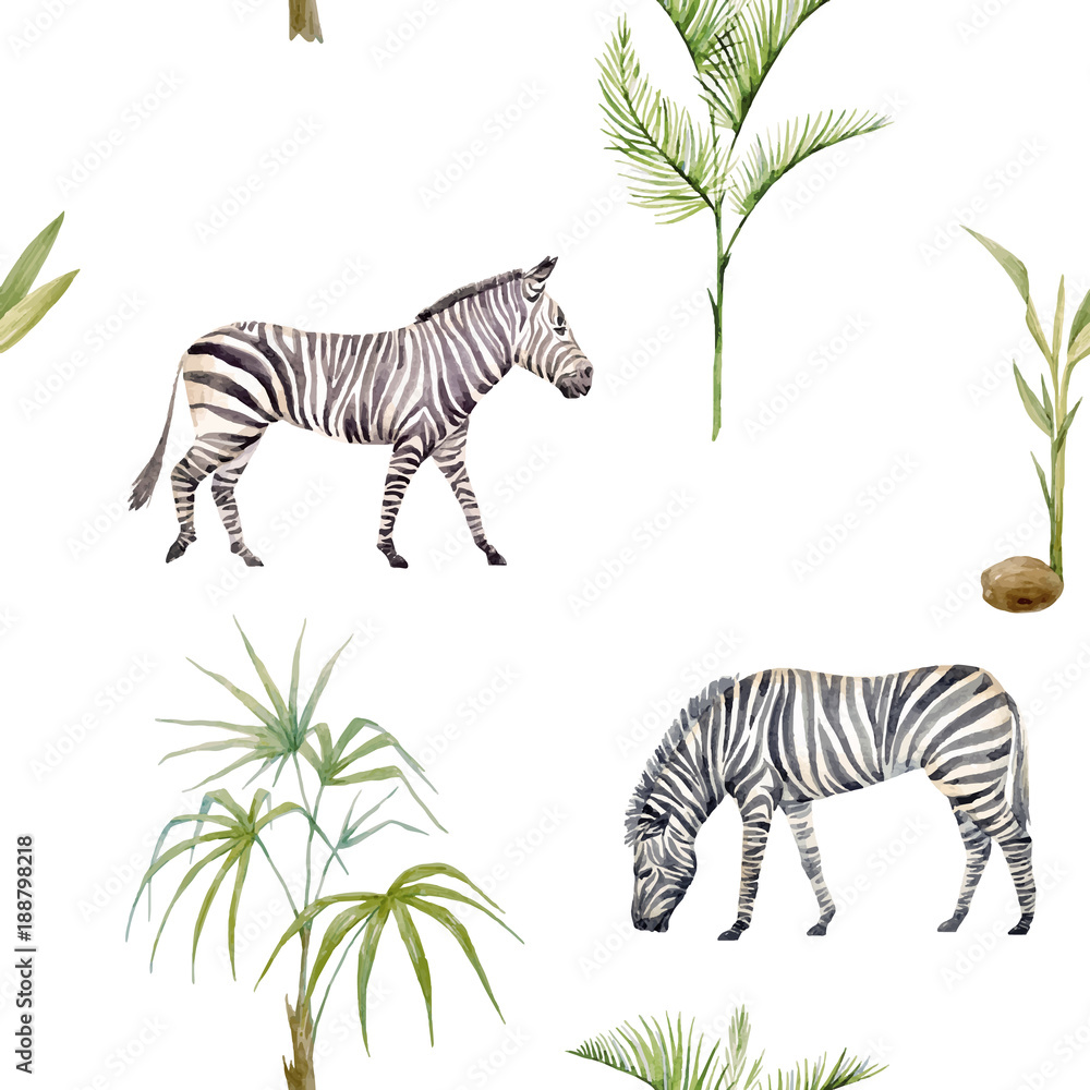Obraz premium Watercolor afriacnan vector pattern
