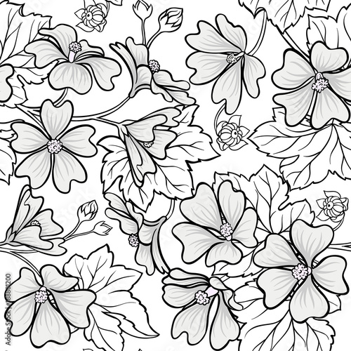 malva seamless pattern