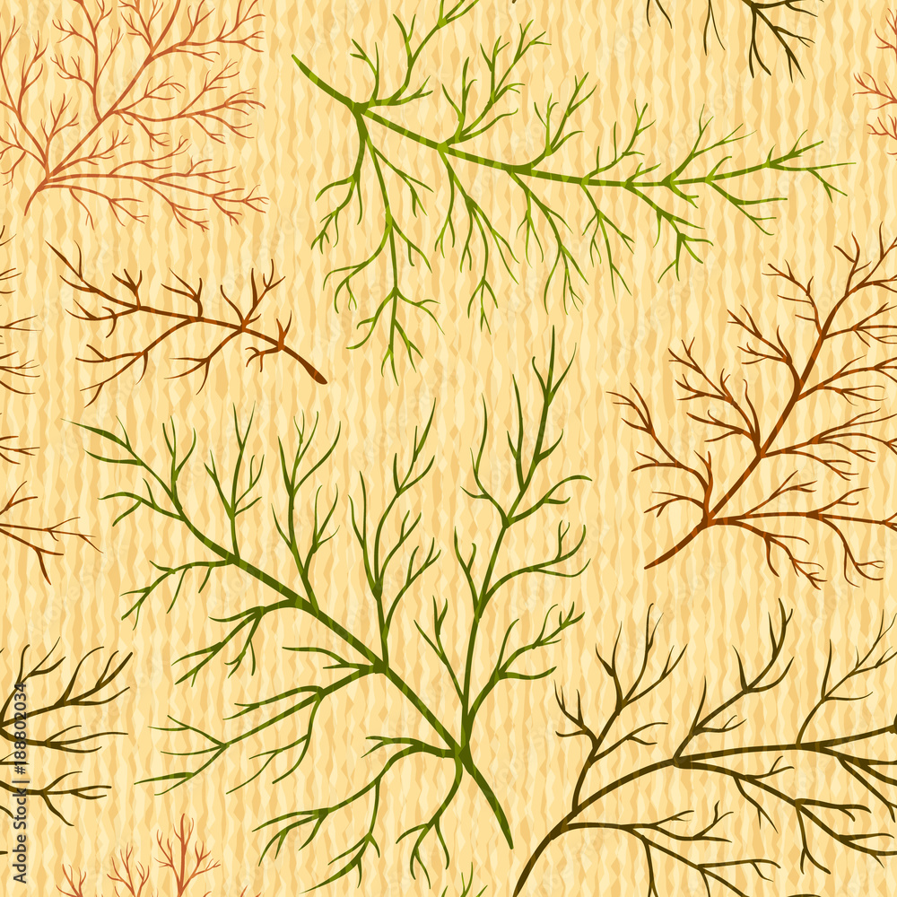 Vector grunge seamless pattern. Herbal motifs. Vector grunge seamless pattern. Herbal motifs.