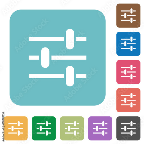 Adjustment rounded square flat icons