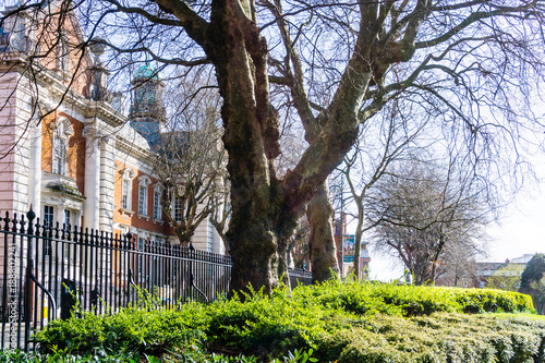 Photography DUBLIN, IRELAND - March 31, 2017: Traditional antique city building in Dublin Ir