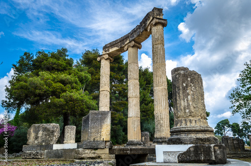 The archaeological site of ancient Olympia. The place where olympic games were born in classical times and where the Olympic torch today is ignited.