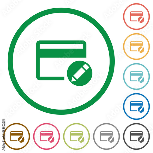 Rename credit card flat icons with outlines