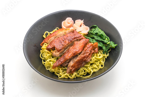 roasted duck with vegetable noodles