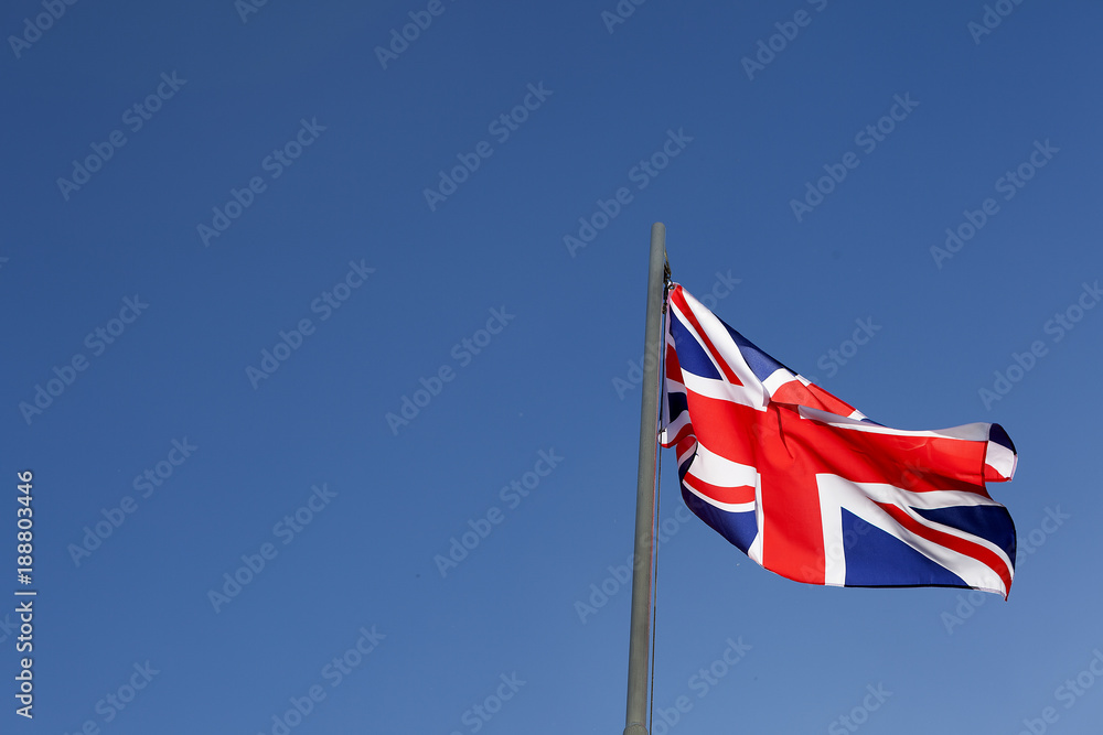 UK flag on a flagpole