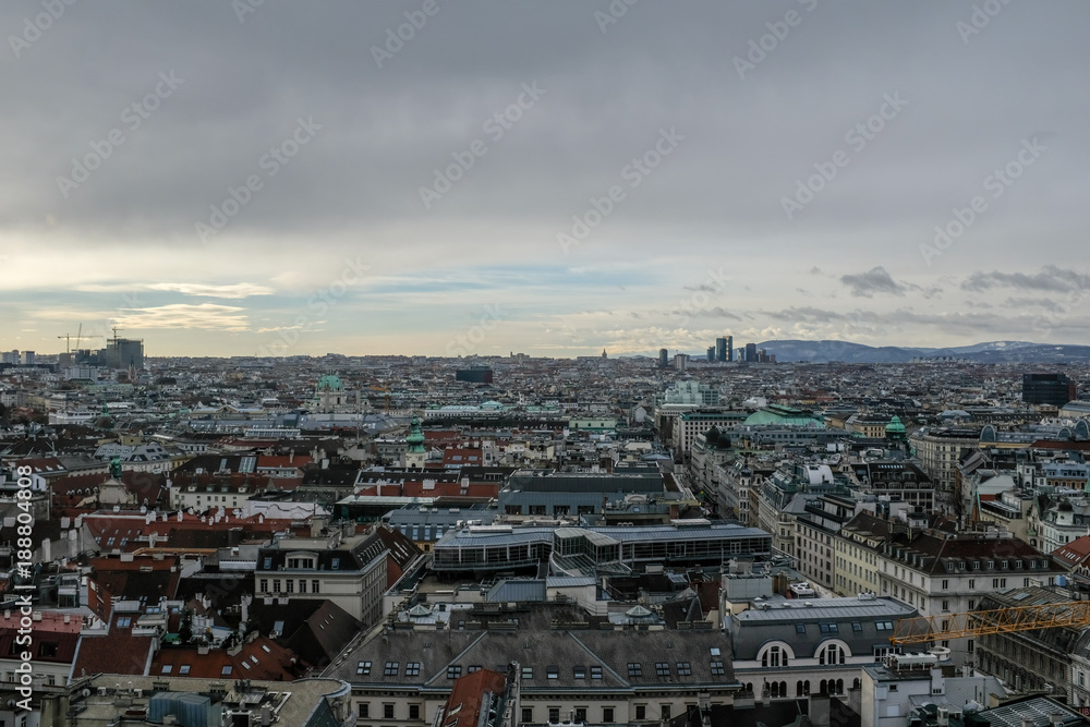 Wien, Panorama, Skyline, Dächer, 2018