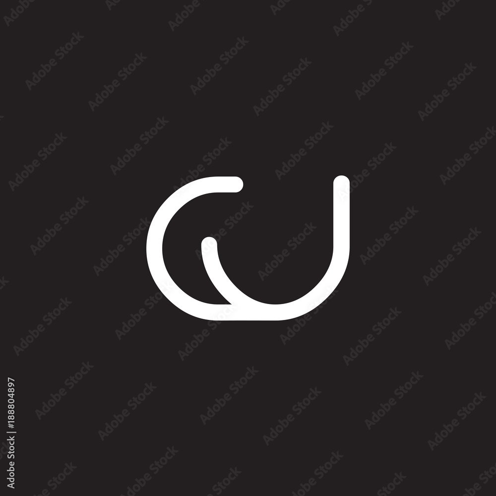 initial letter rounded logo modern white initial letter rounded logo modern white