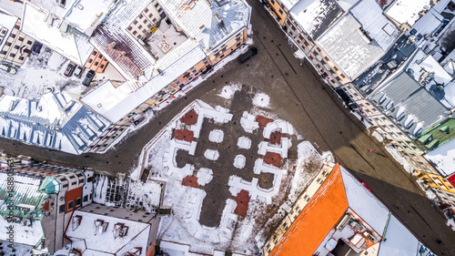 Zimowy Lublin z lotu ptaka © Aleksander
